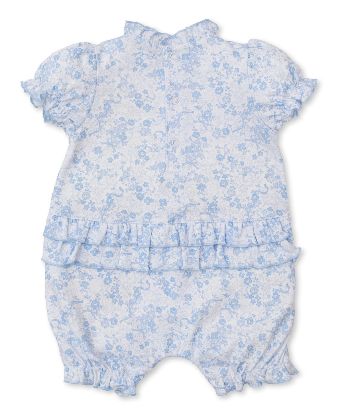 Kissy Kissy Baby Girls Blue Floral Old English Roses Ruffle Bubble