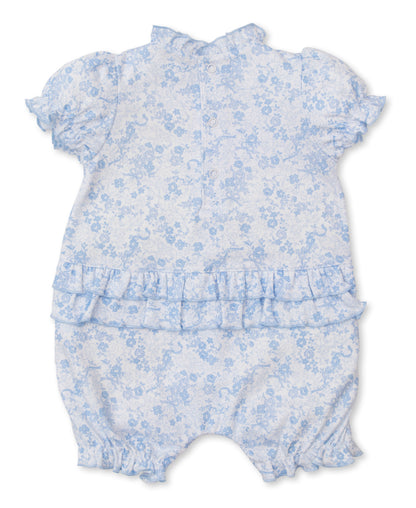 Kissy Kissy Baby Girls Blue Floral Old English Roses Ruffle Bubble by Kissy Kissy