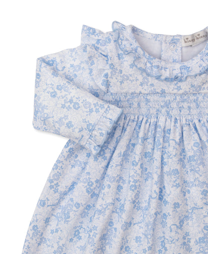 Kissy Kissy Baby Girls Blue Floral Old English Roses Smocked Dress Set by Kissy Kissy