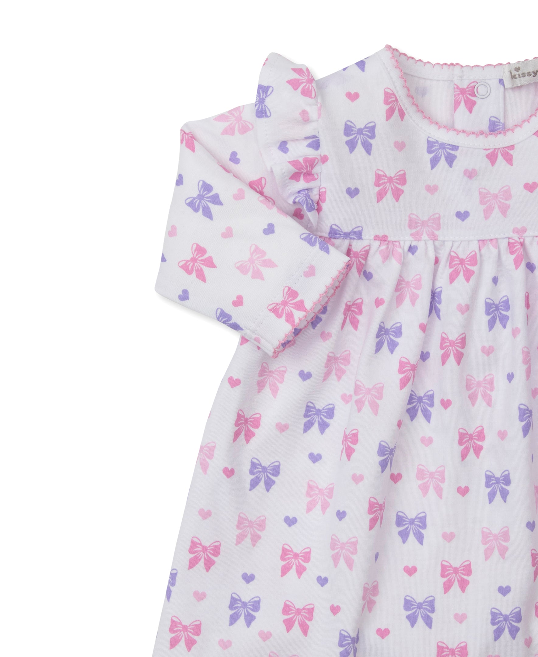 Kissy Kissy Baby Girls Pink Billowy Bows Ruffle Top with Leggings