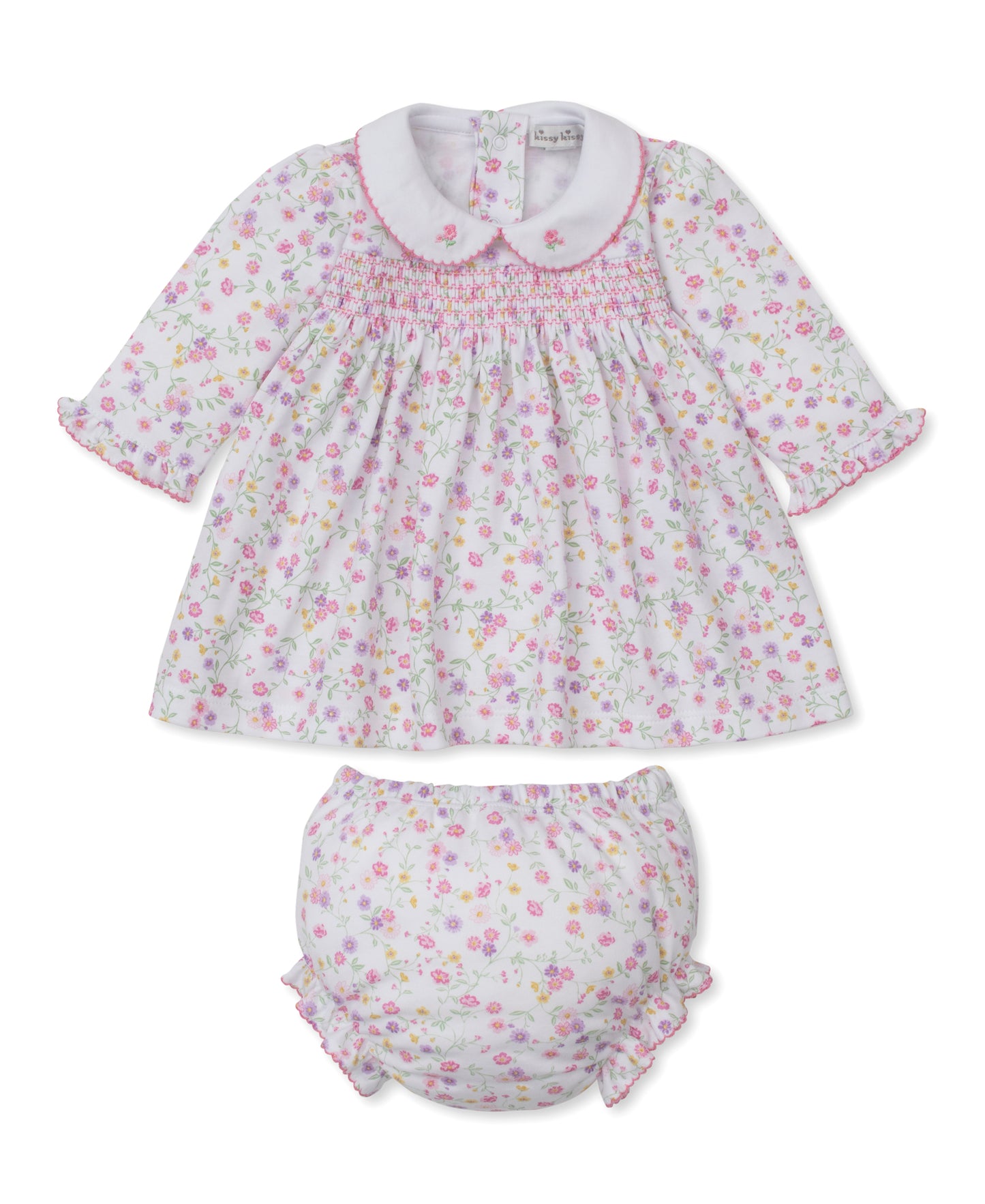 Kissy Kissy Baby Girls Autumn Gardens Floral Smocked Dress by Kissy Kissy