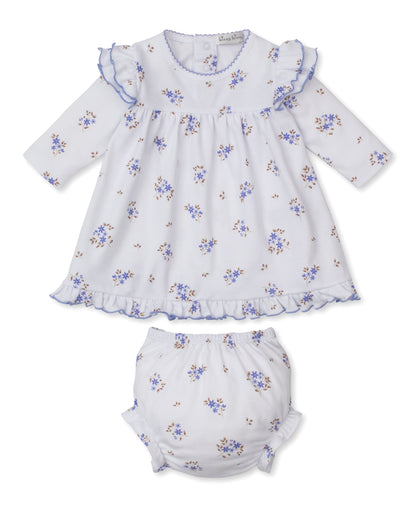 Kissy Kissy Baby Girls Periwinkle Blue Floral Tiny Blossoms Dress Set by Kissy Kissy