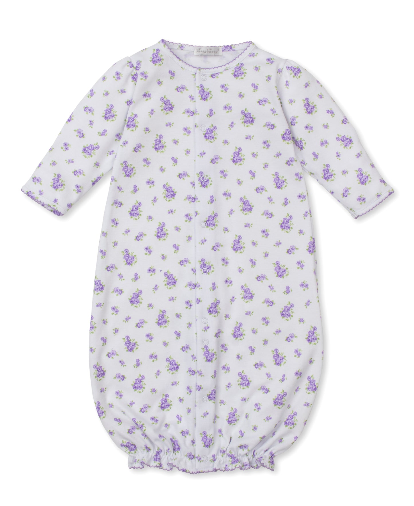 Kissy Kissy Baby Girls Lavender Roses & Blooms Floral Converter Gown by Kissy Kissy