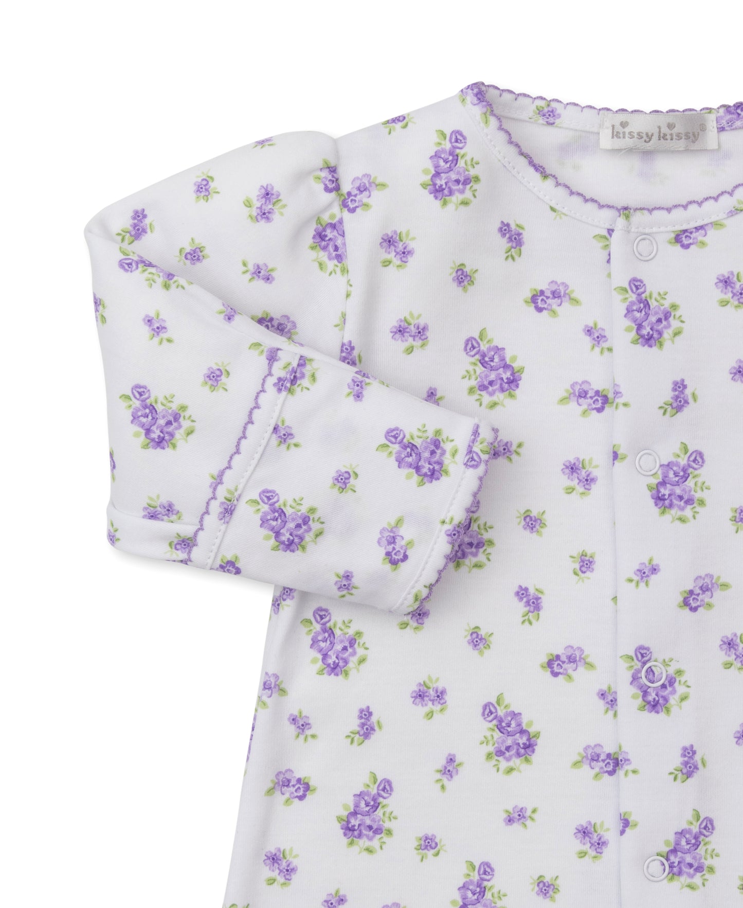 Kissy Kissy Baby Girls Lavender Roses & Blooms Floral Converter Gown by Kissy Kissy