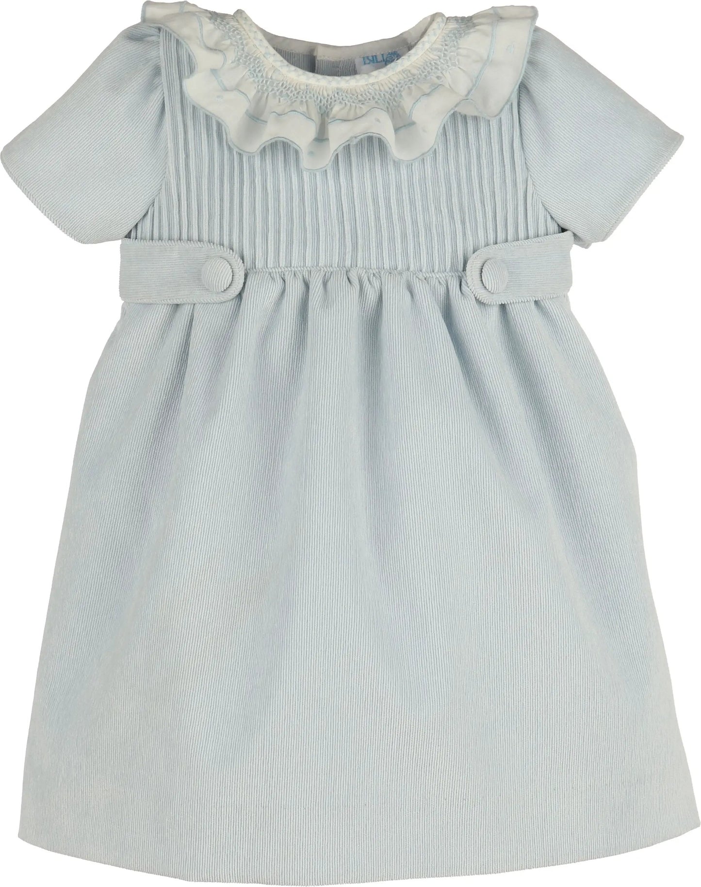 Luli & Me Girls Blue Sweet Corduroy Dress by Luli & Me