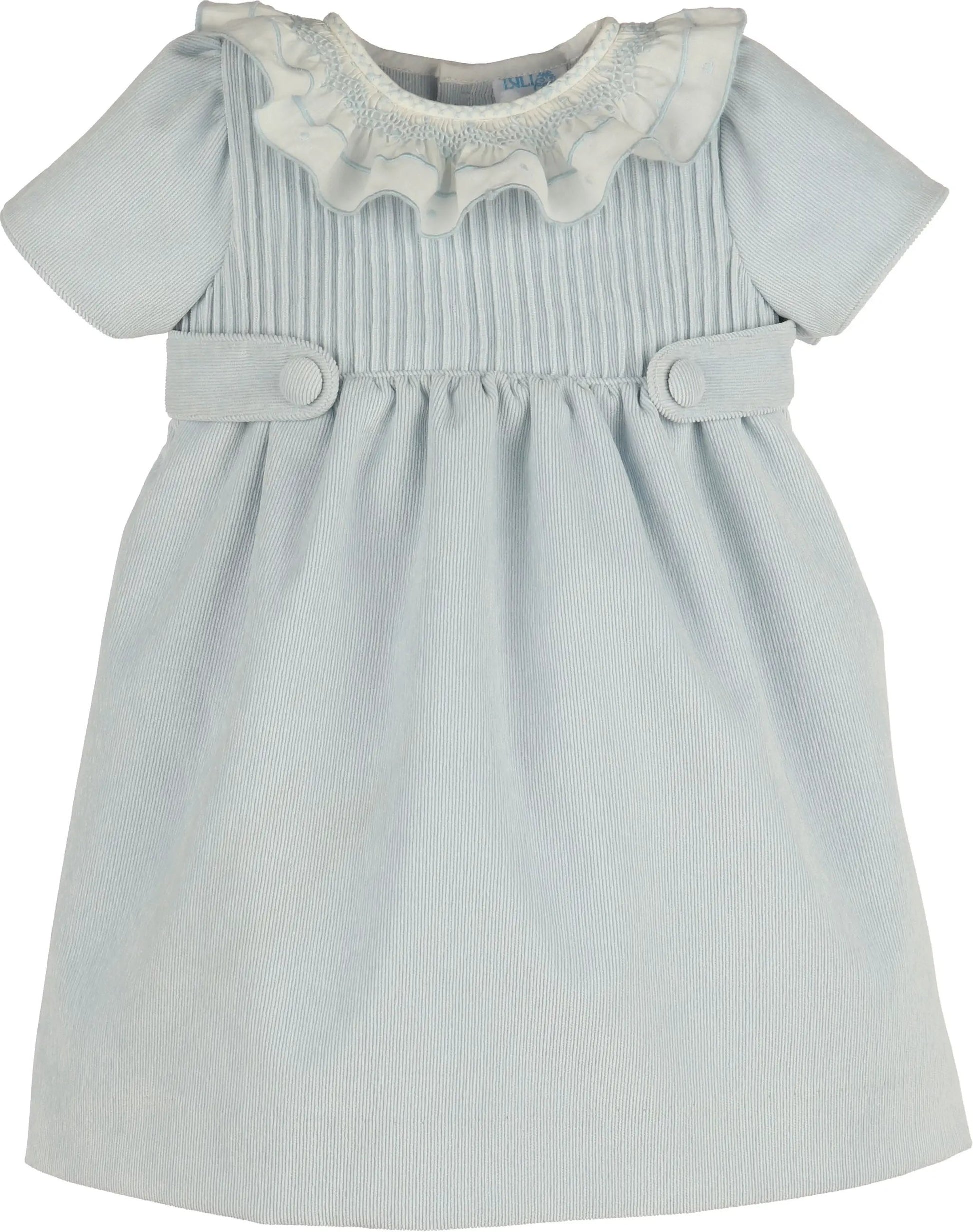 Luli & Me Girls Blue Sweet Corduroy Dress