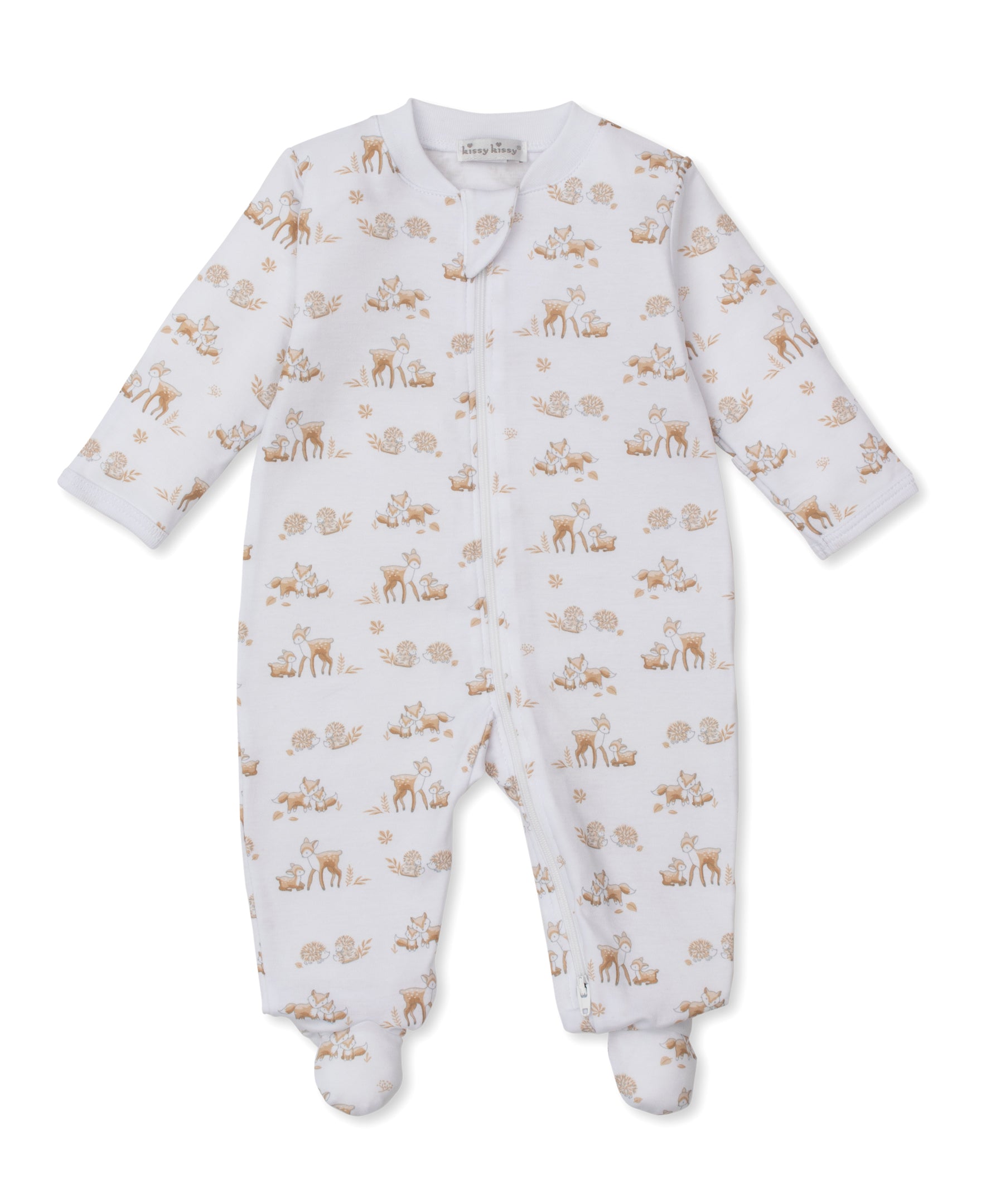 Kissy Kissy Baby Boys Forest Fanfare Printed Footie with Zipper