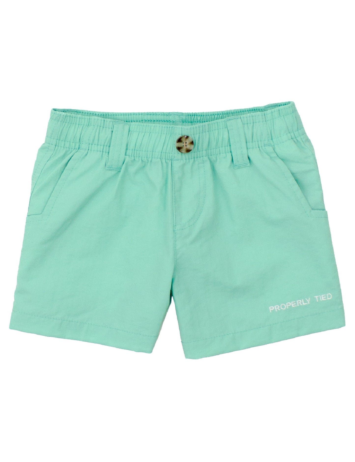 Properly Tied Boys Mallard Shorts - Beach Glass Aqua by Properly Tied