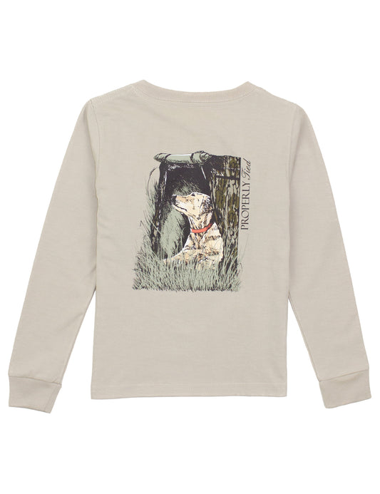 Properly Tied x Mossy Oak Boys Labrador Dog on Tan Linen by Properly Tied