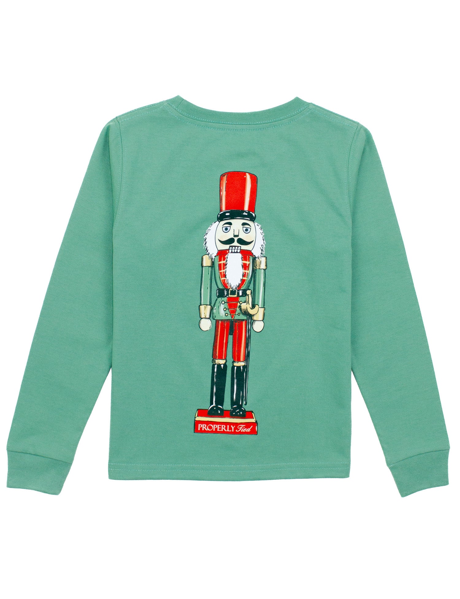 Properly Tied Boys Christmas Nutcracker Logo Graphic Tee Shirt - Ivy Green
