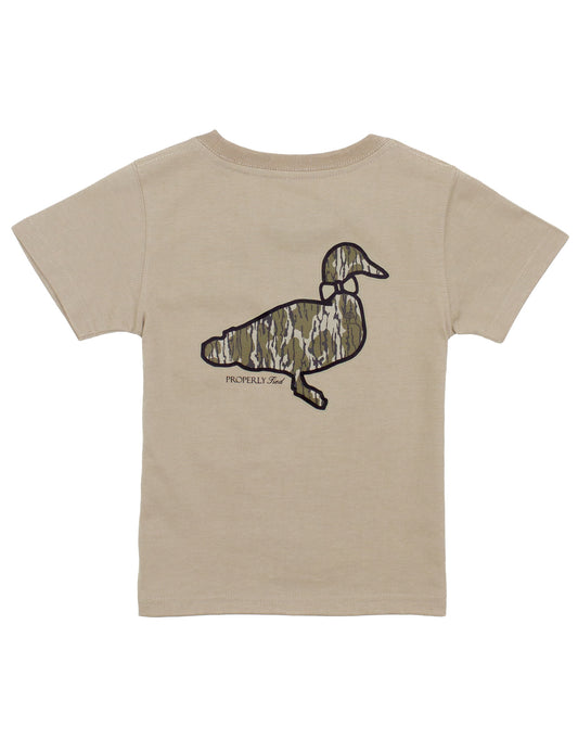Properly Tied x Mossy Oak Boys Duck Logo on Tan Sand by Properly Tied