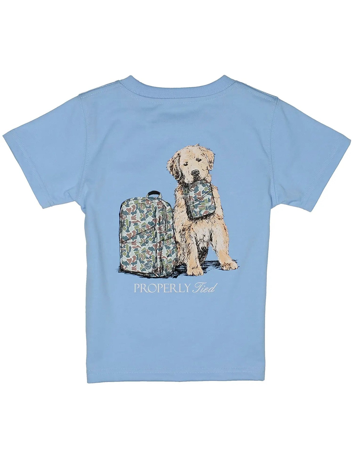 Properly Tied Boys School Study Buddy Dog Shirt - Light Blue by Properly Tied