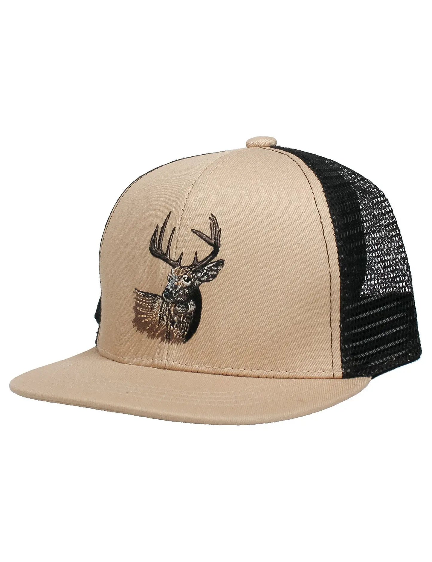 Properly Tied Boys Youth Trucker Hat - Tan Buck