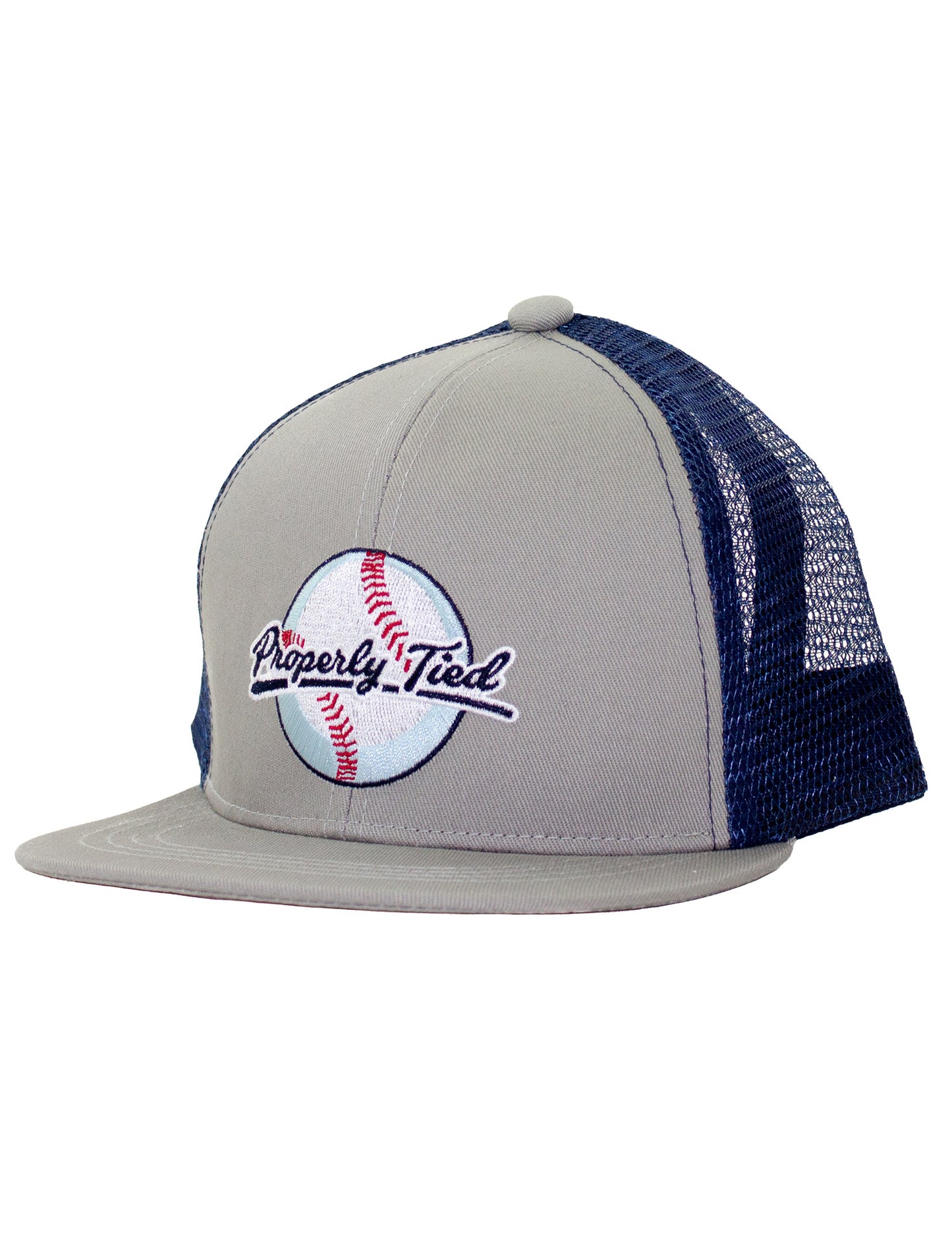 Properly Tied Youth Boys Trucker Hat - Gray Baseball by Properly Tied