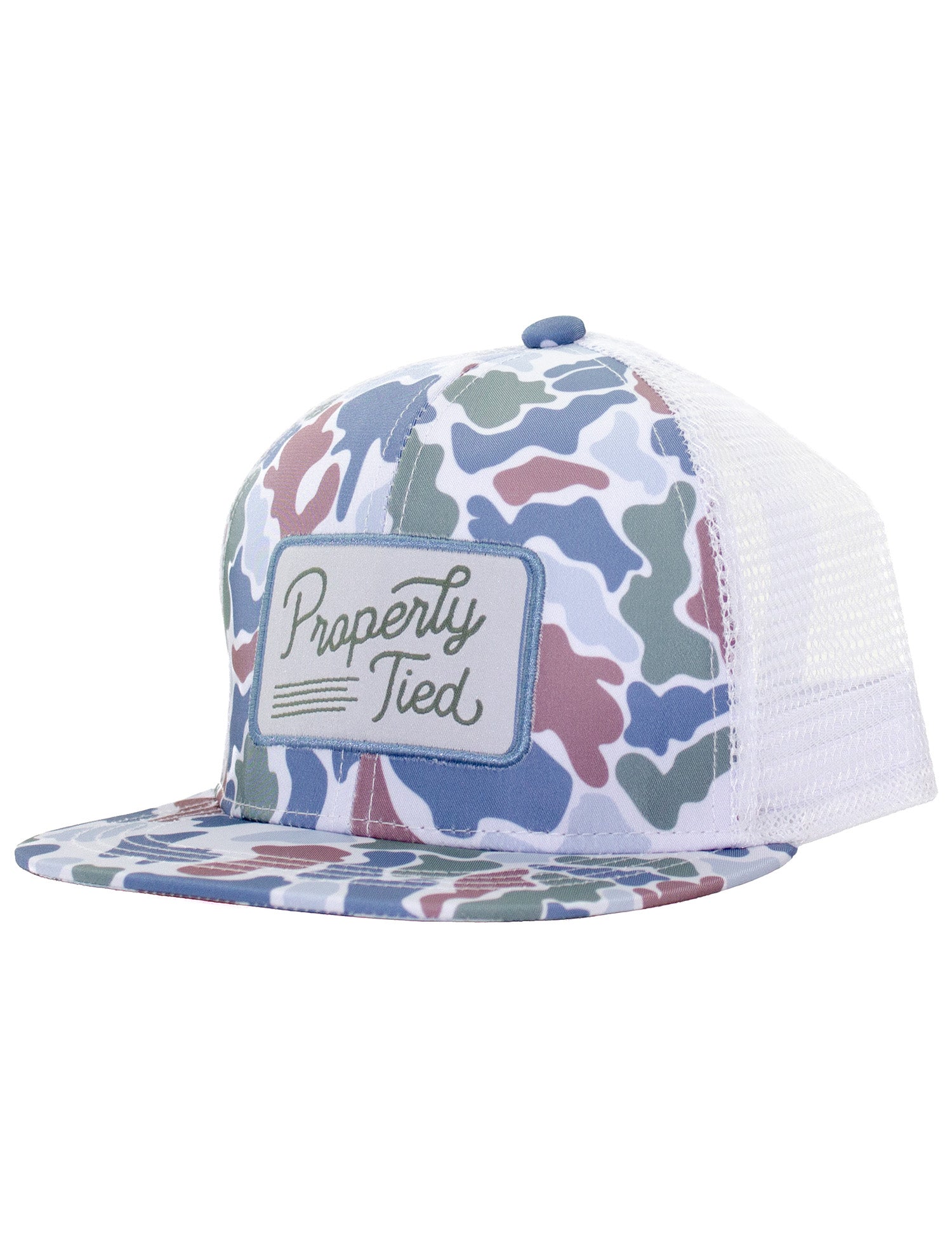 Properly Tied Youth Sportsman Trucker Hat - Blue Terra Camo