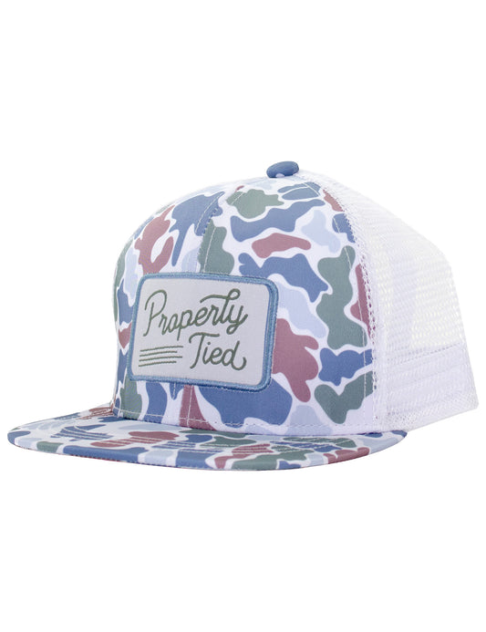 Properly Tied Youth Sportsman Trucker Hat - Blue Terra Camo by Properly Tied
