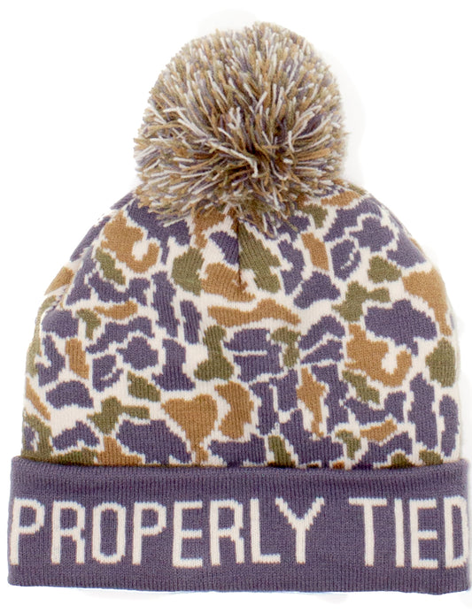 Properly Tied Boys Breck Knit Beanie Cap Hat - Field Camo by Properly Tied