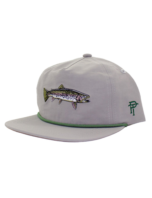 Properly Tied Boys Youth Rope Hat - Trout on Grey