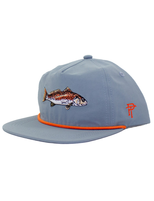 Properly Tied Boys Youth Rope Hat - Redfish on Steel Blue by Properly Tied