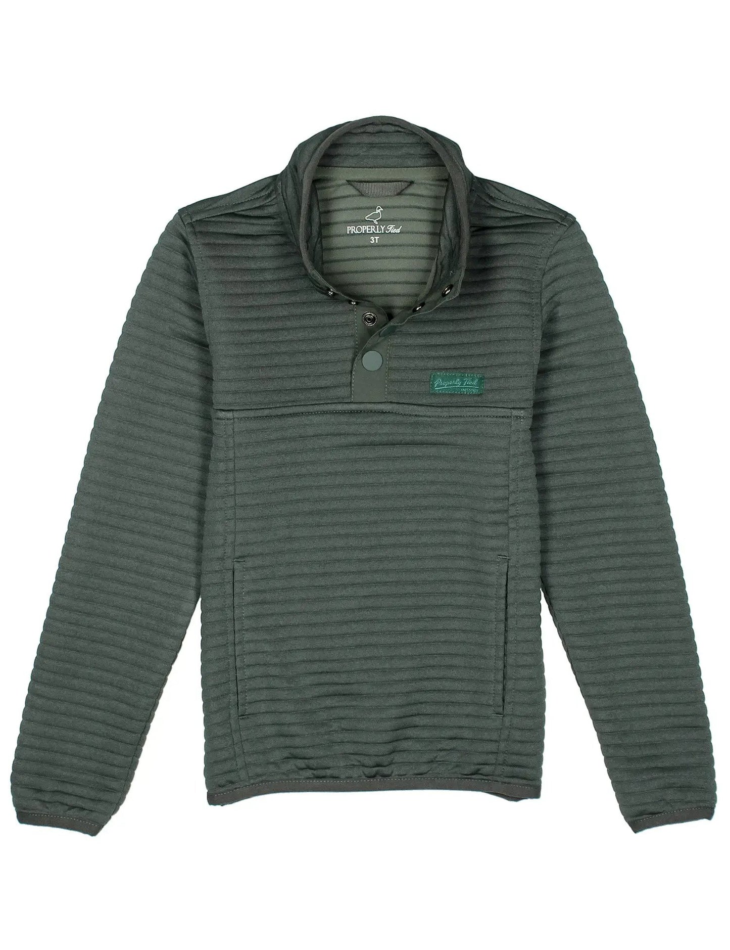 Properly Tied Boys Waypoint Pullover Sweater - Cypress Green