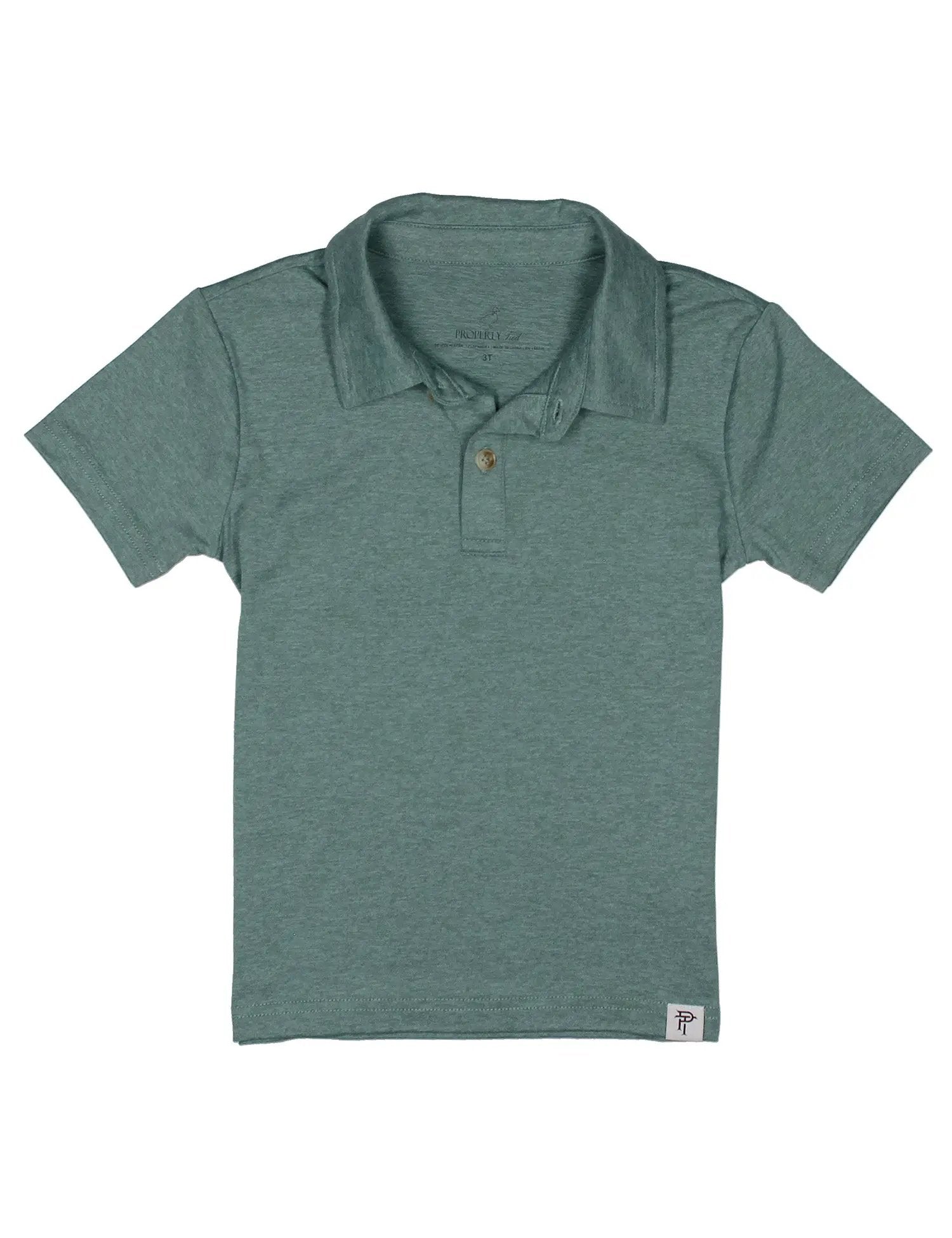 Properly Tied Boys Flow Polo Shirt - Canopy Green