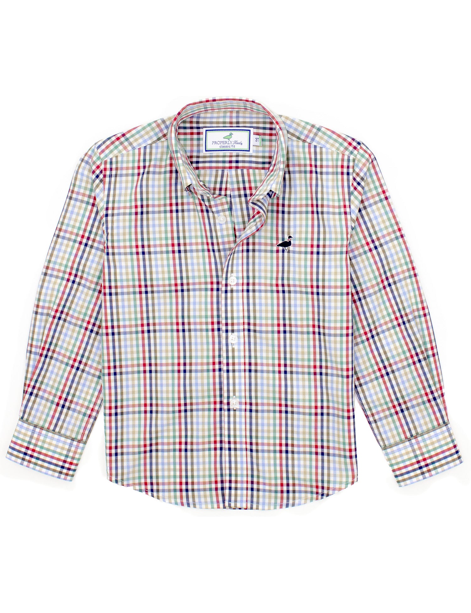 Properly Tied Boys Seasonal Sportshirt - Autumn Trail Plaid