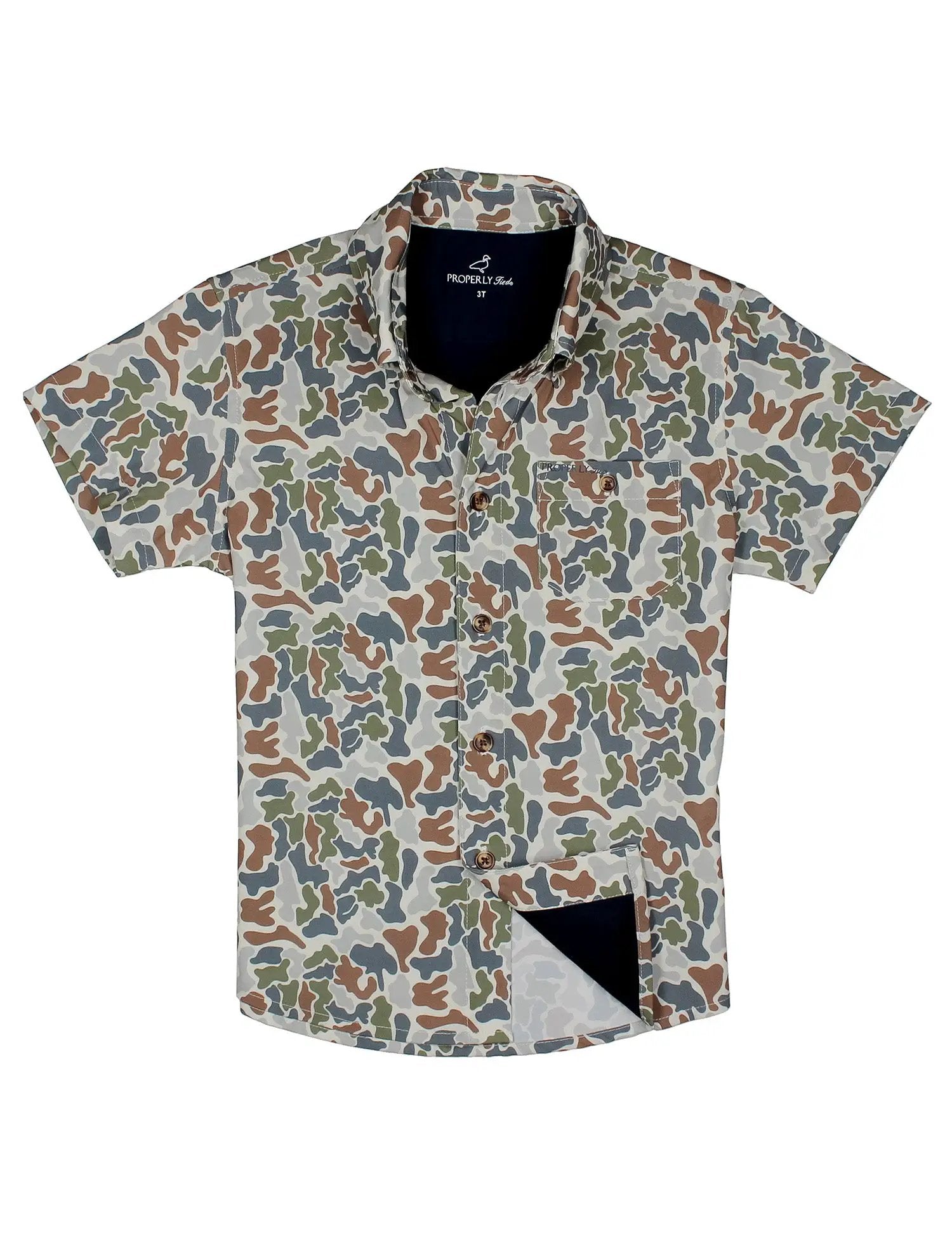Properly Tied Boys Sportsman Field Shirt - Terra Camo