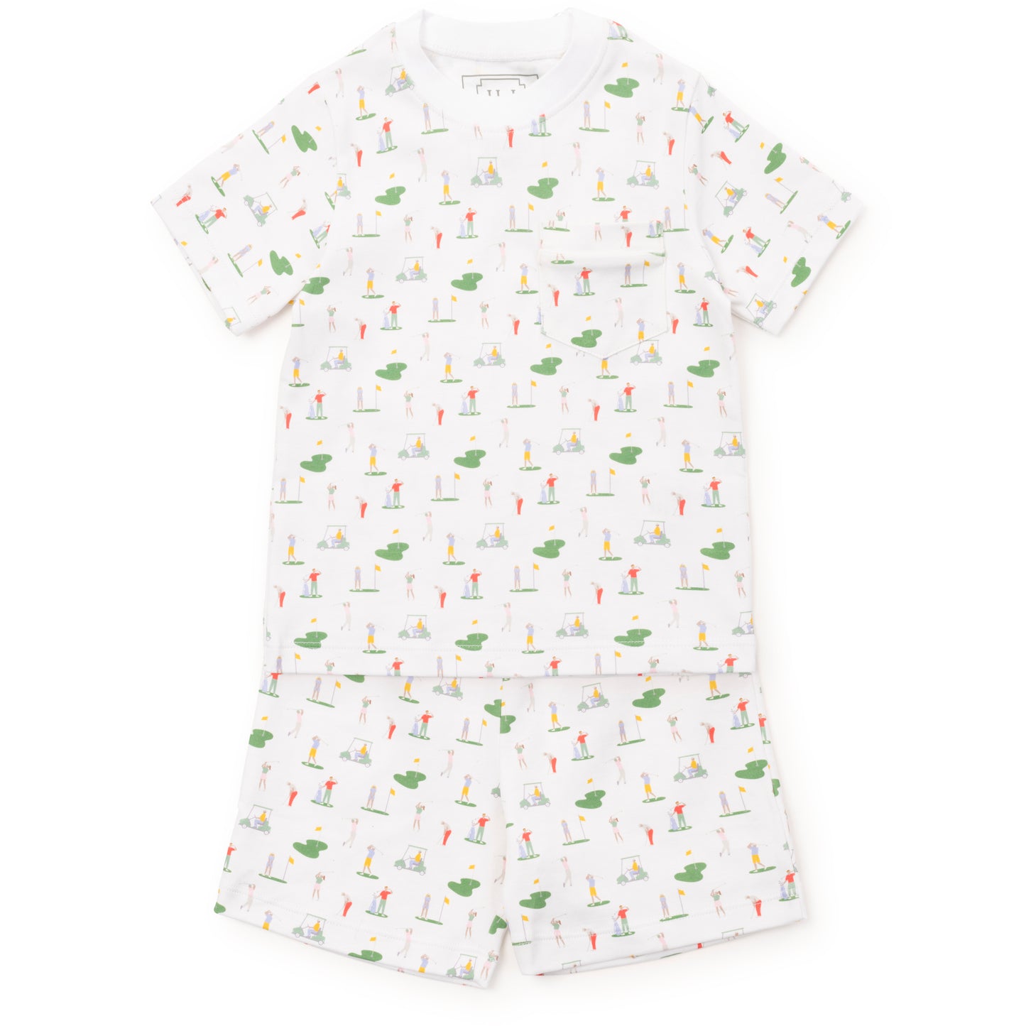 Lila & Hayes Boys Charles Short Pajamas Set - Green Golf Life by Lila & Hayes