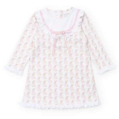 Lila & Hayes Girls Emerson Nightgown - Pink Easter Bunny Print by Lila & Hayes