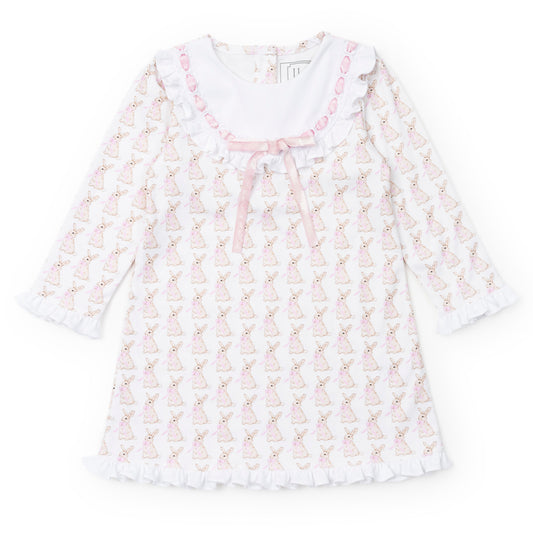 Lila & Hayes Girls Emerson Nightgown - Pink Easter Bunny Print by Lila & Hayes