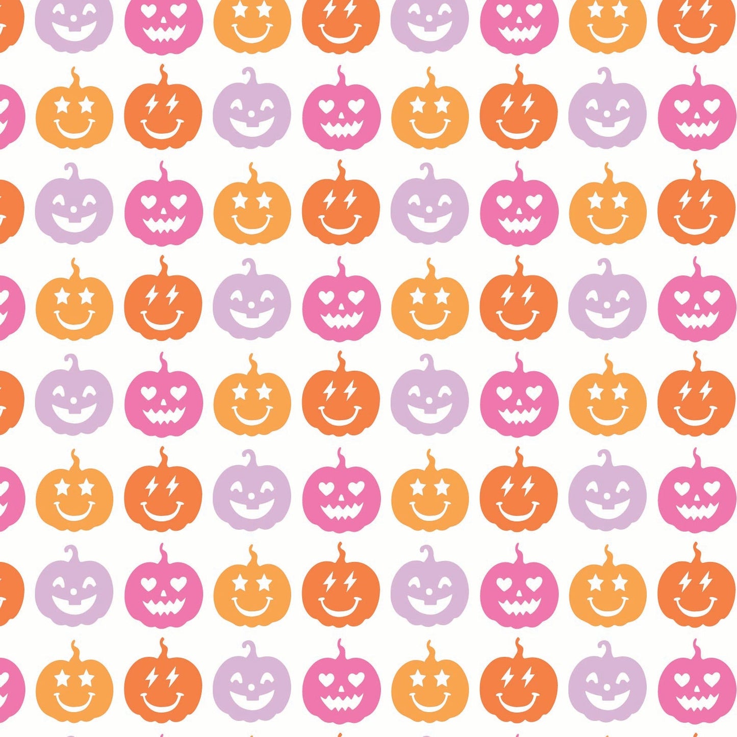 Lila & Hayes Girls Alden Pajamas Set - Pink & Orange Preppy Pumpkins