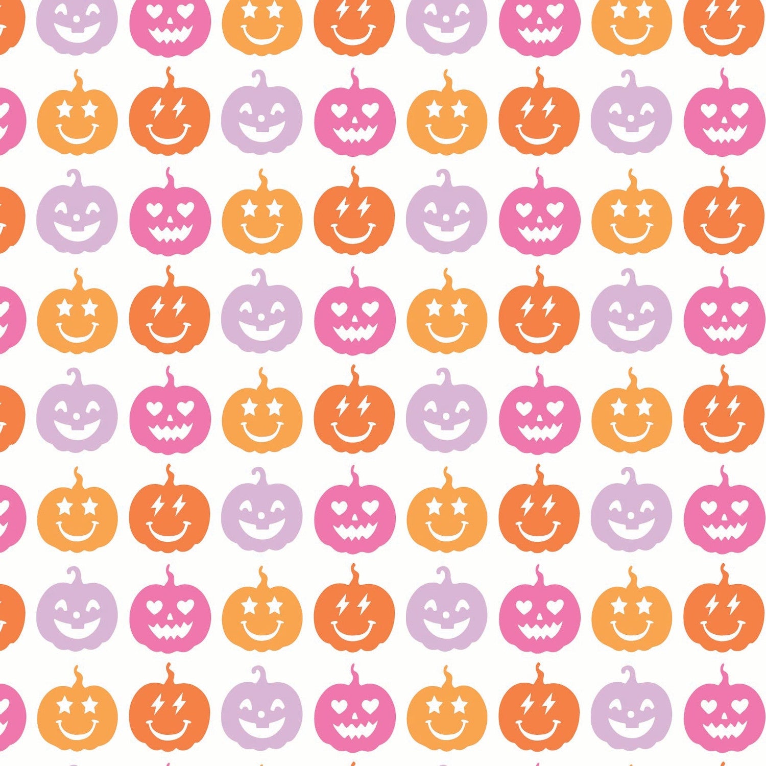 Lila & Hayes Girls Alden Pajamas Set - Pink & Orange Preppy Pumpkins