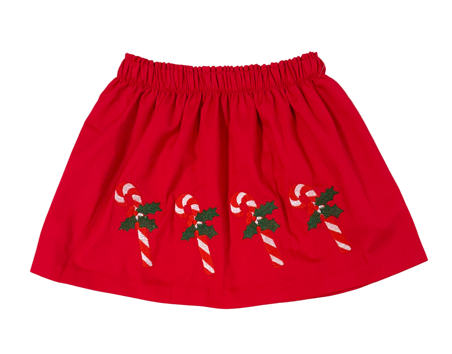 LuLu BeBe Girls Zoe Skirt - Candy Canes - Red by LuLu BeBe
