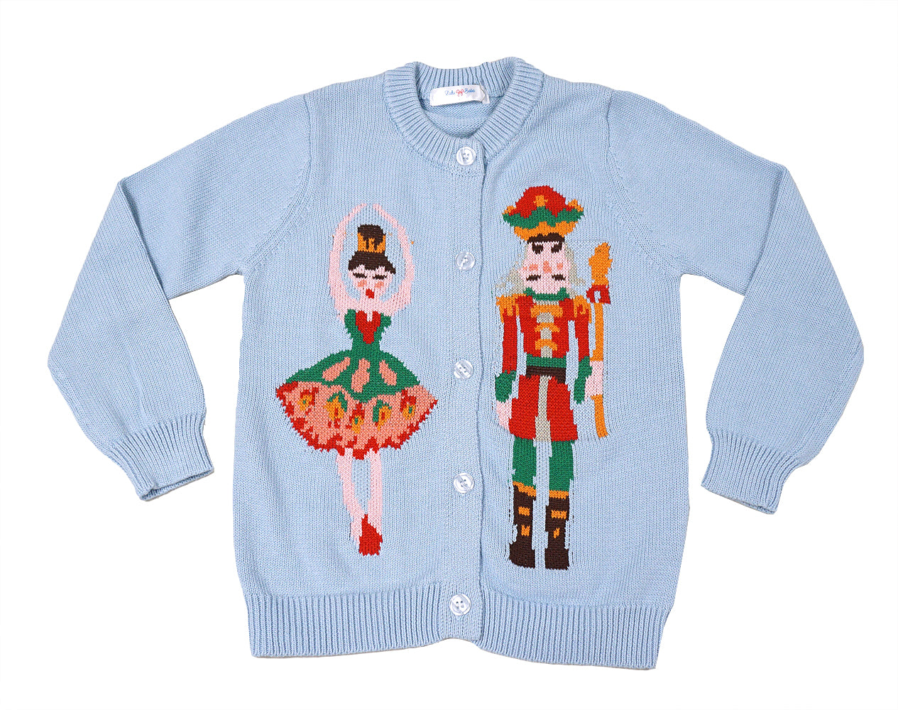 LuLu BeBe Girls Cardigan Sweater - Nutcracker Theme - Blue by LuLu BeBe