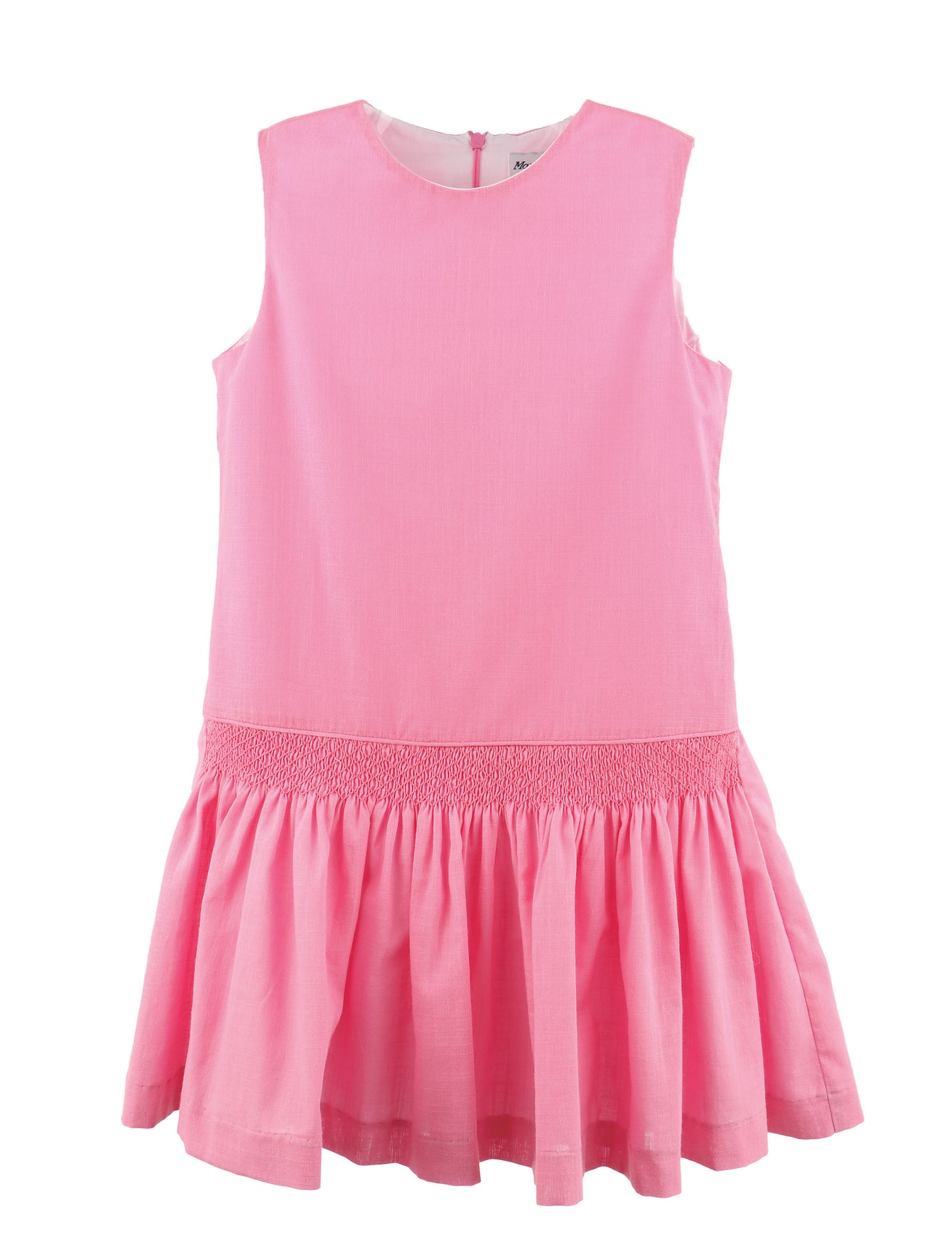 Luli & Me Girls Sleeveless Smocked Drop Waist Dress - Hot Pink by Luli & Me