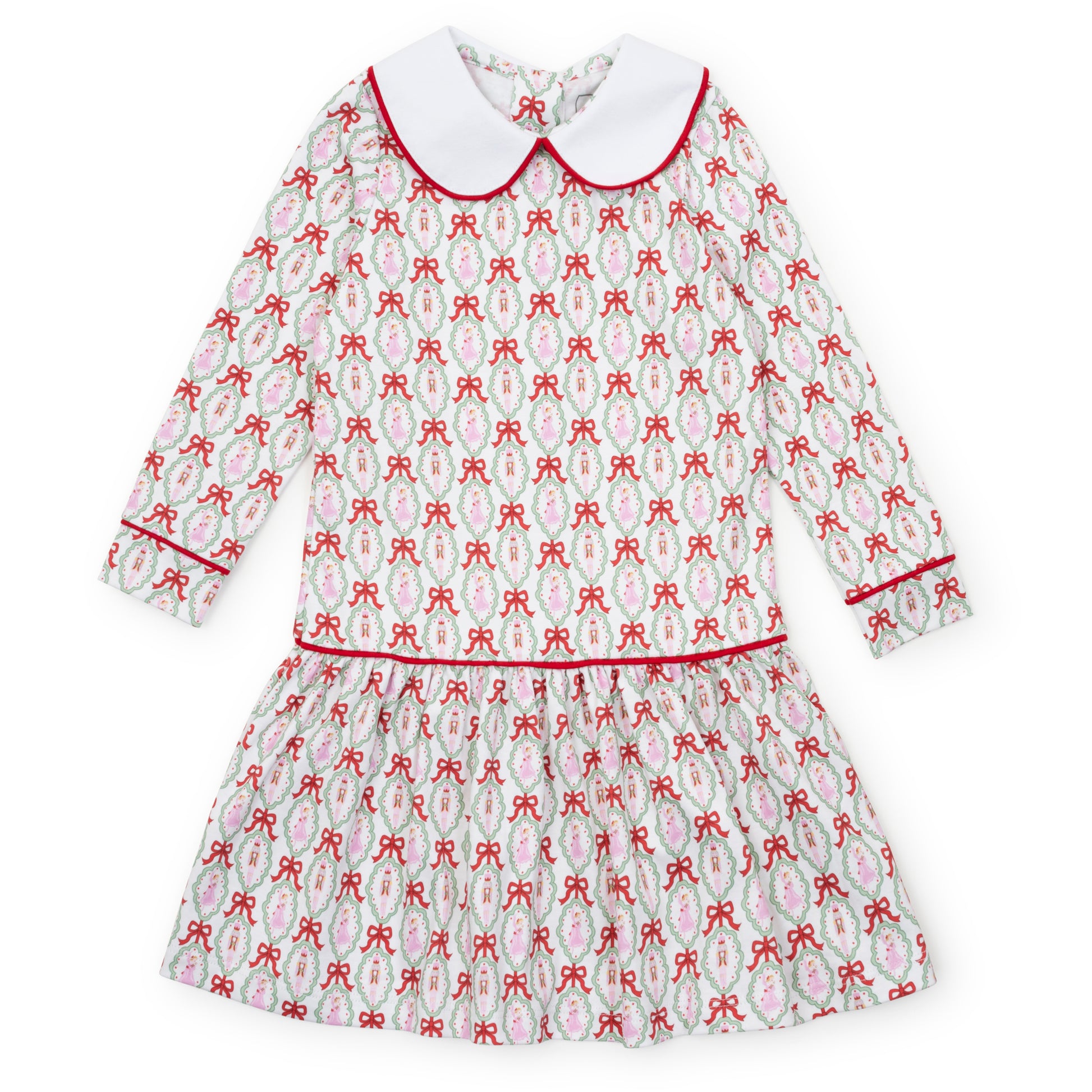 Lila & Hayes Girls Lillian Dress with Collar -Christmas Nutcracker Ballet