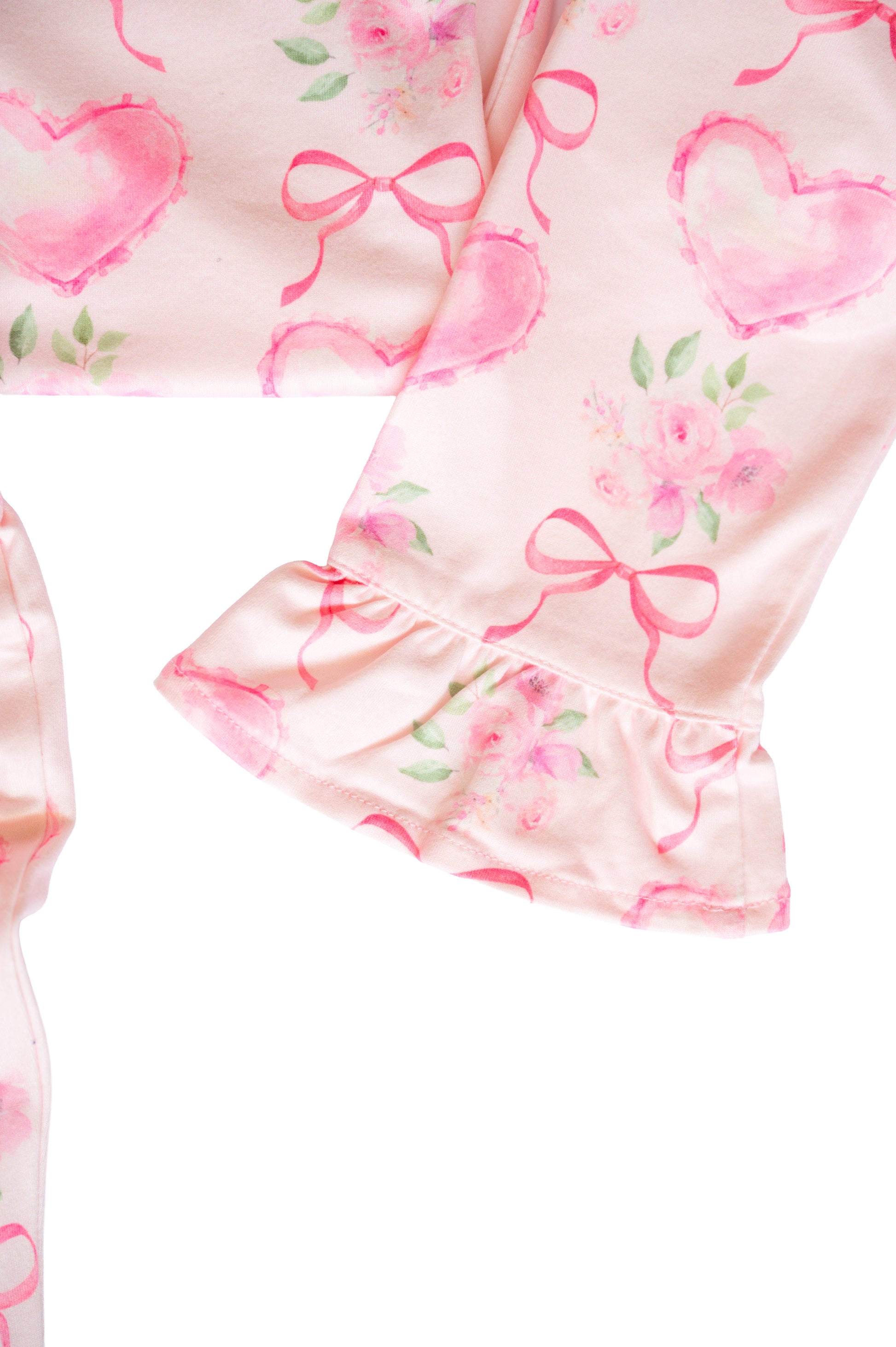 Sweet Wink Girls Pink Heart Floral Trellis Valentine's Day Lounge Set