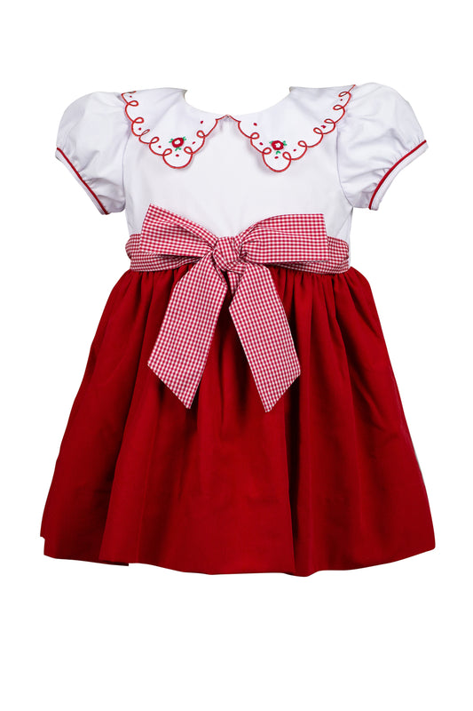 Proper Peony Girls Red Luciana Loop Christmas Dress