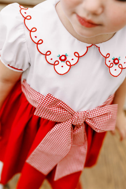 Proper Peony Girls Red Luciana Loop Christmas Dress