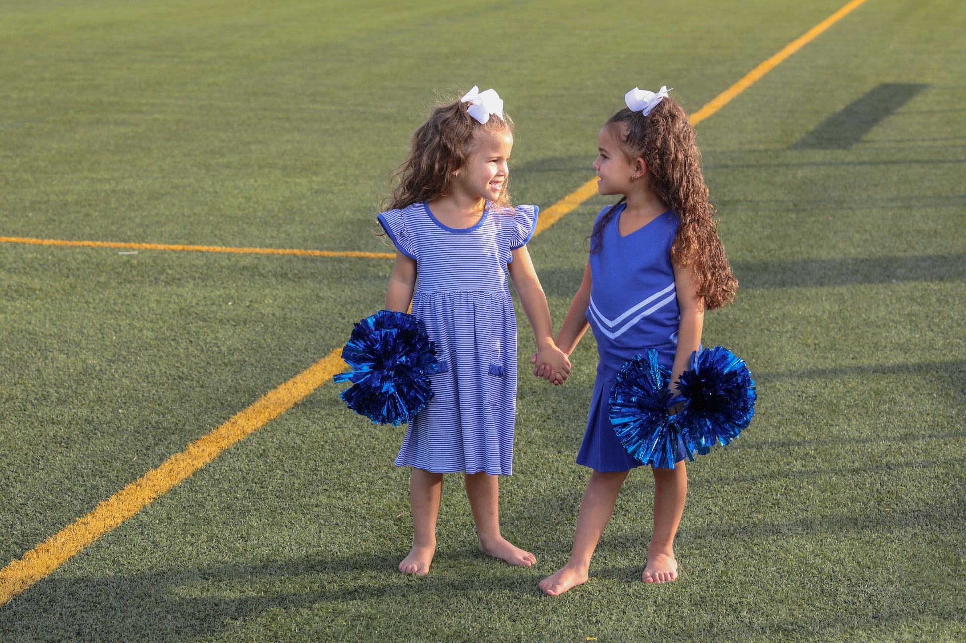 Itsy Bitsy Girls Striped Game Day Dress - Royal Blue 7 Itsy Bitsy Girls Striped Game Day Dress - Royal Blue 7