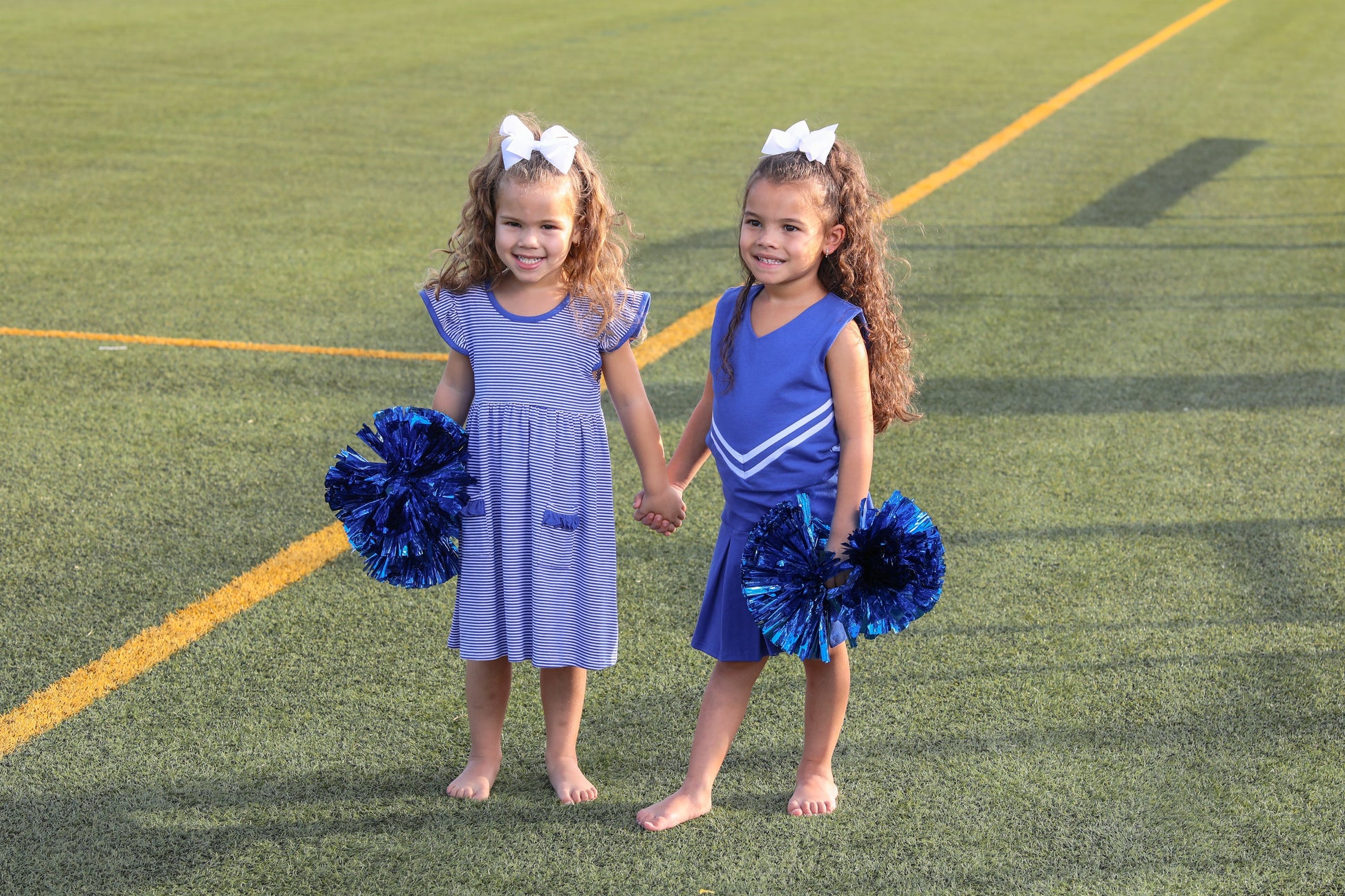 blue game day dress Sequin Tunic Short bubble sleeves THE Game Day Dress