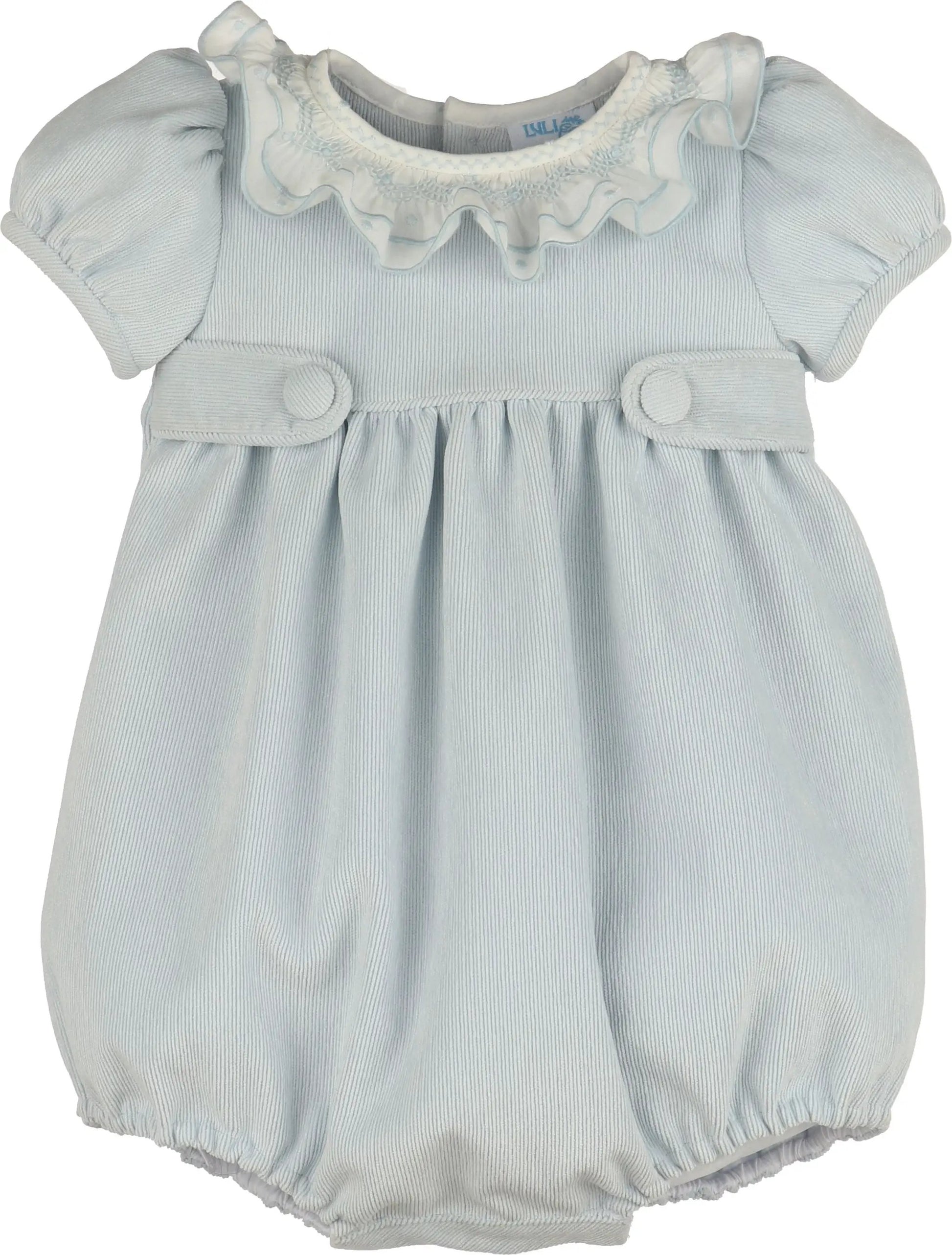Luli & Me Girls Blue Sweet Corduroy Bubble