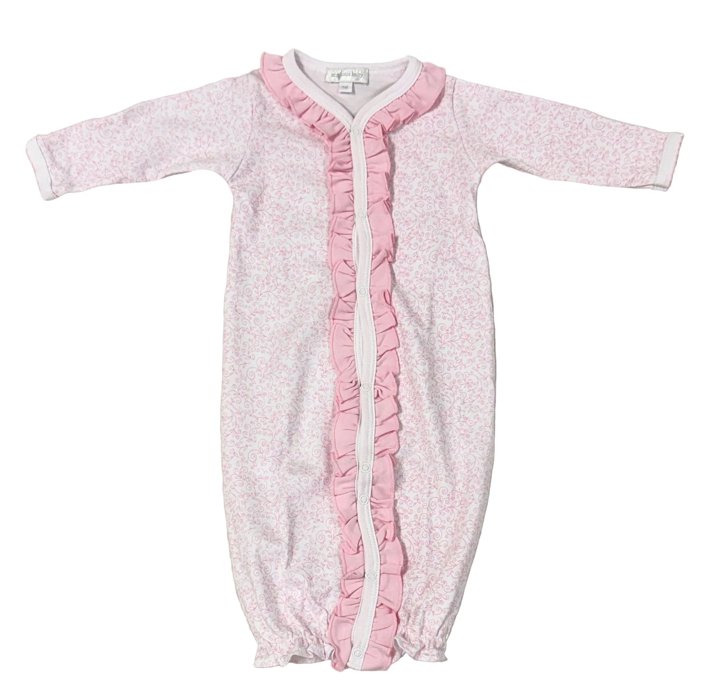 Magnolia Baby Girls Pink Ruffled Converter Gown by Magnolia Baby