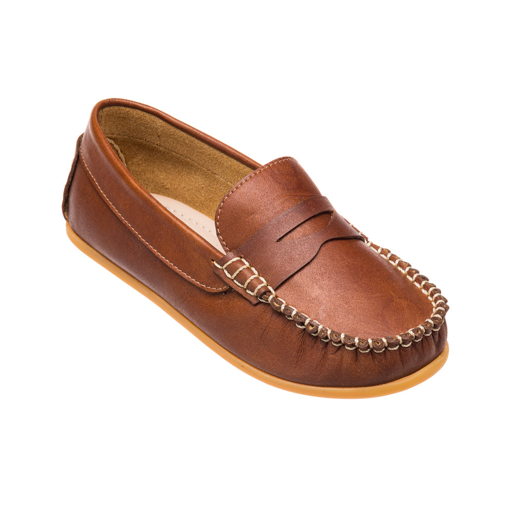 Elephantito Boys Shoes - Alex Driver Loafers - Natural