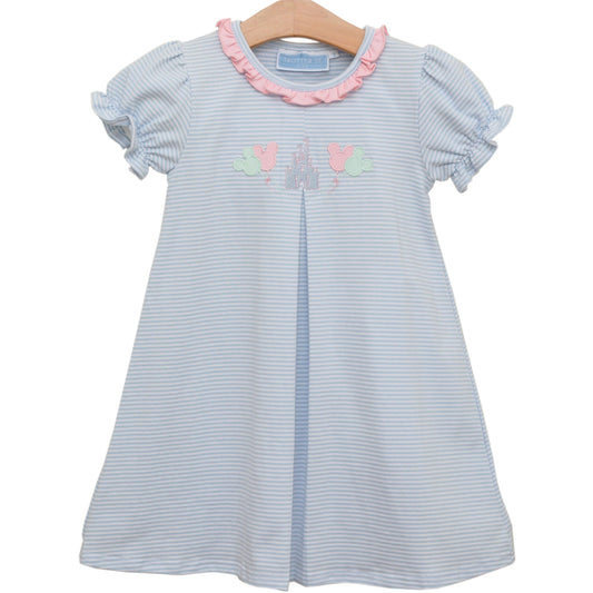 Trotter Street Kids Girls Blue Magical Mouse Dress