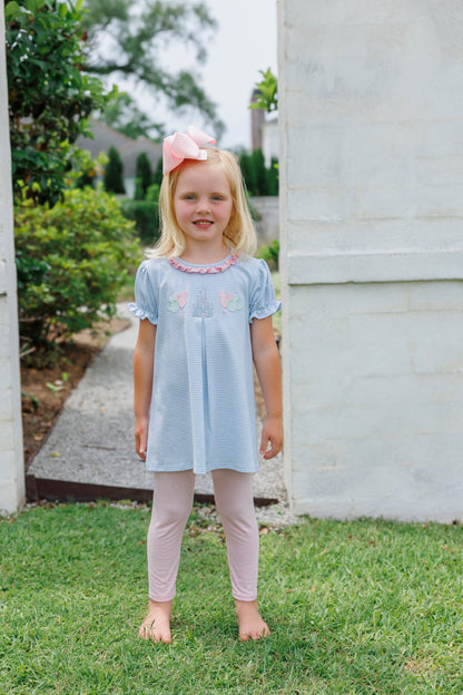 Trotter Street Kids Girls Blue Magical Mouse Top with Pink Leggings