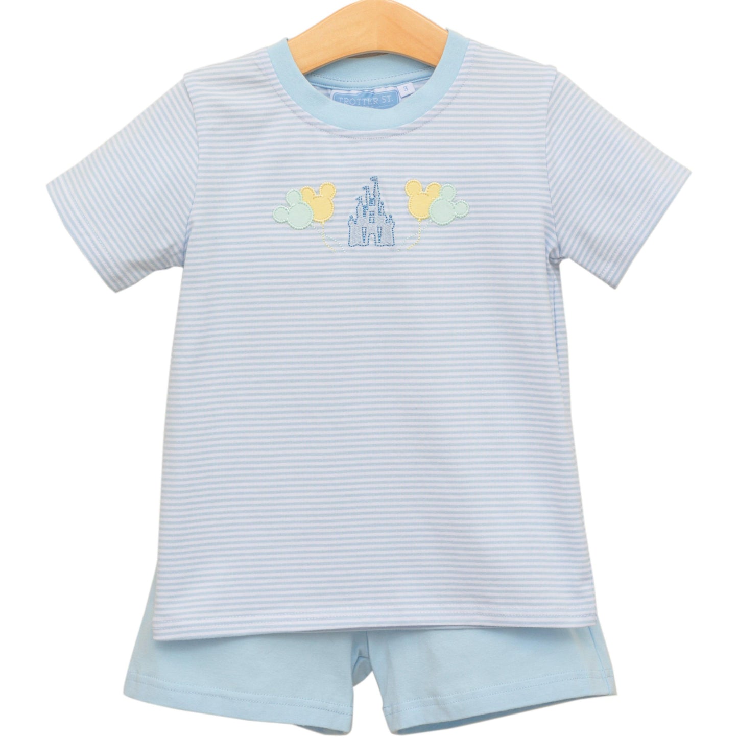 Trotter Street Kids Boys Blue Magical Mouse Shorts Set