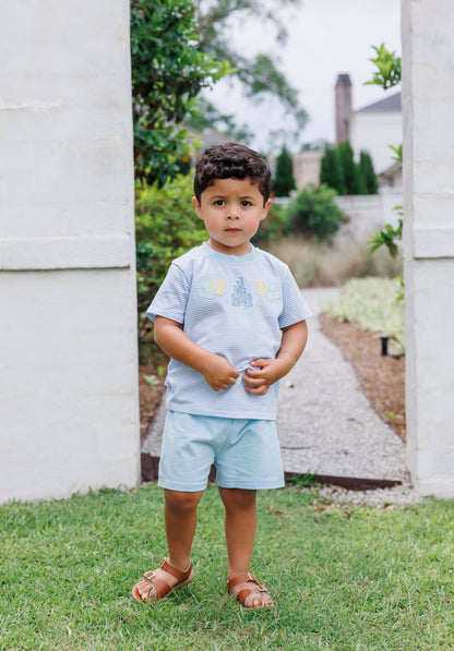 Trotter Street Kids Boys Blue Magical Mouse Shorts Set