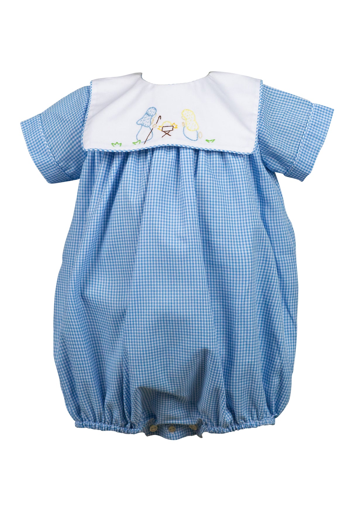 Proper Peony Boys Blue Christmas Manger Bubble by Proper Peony