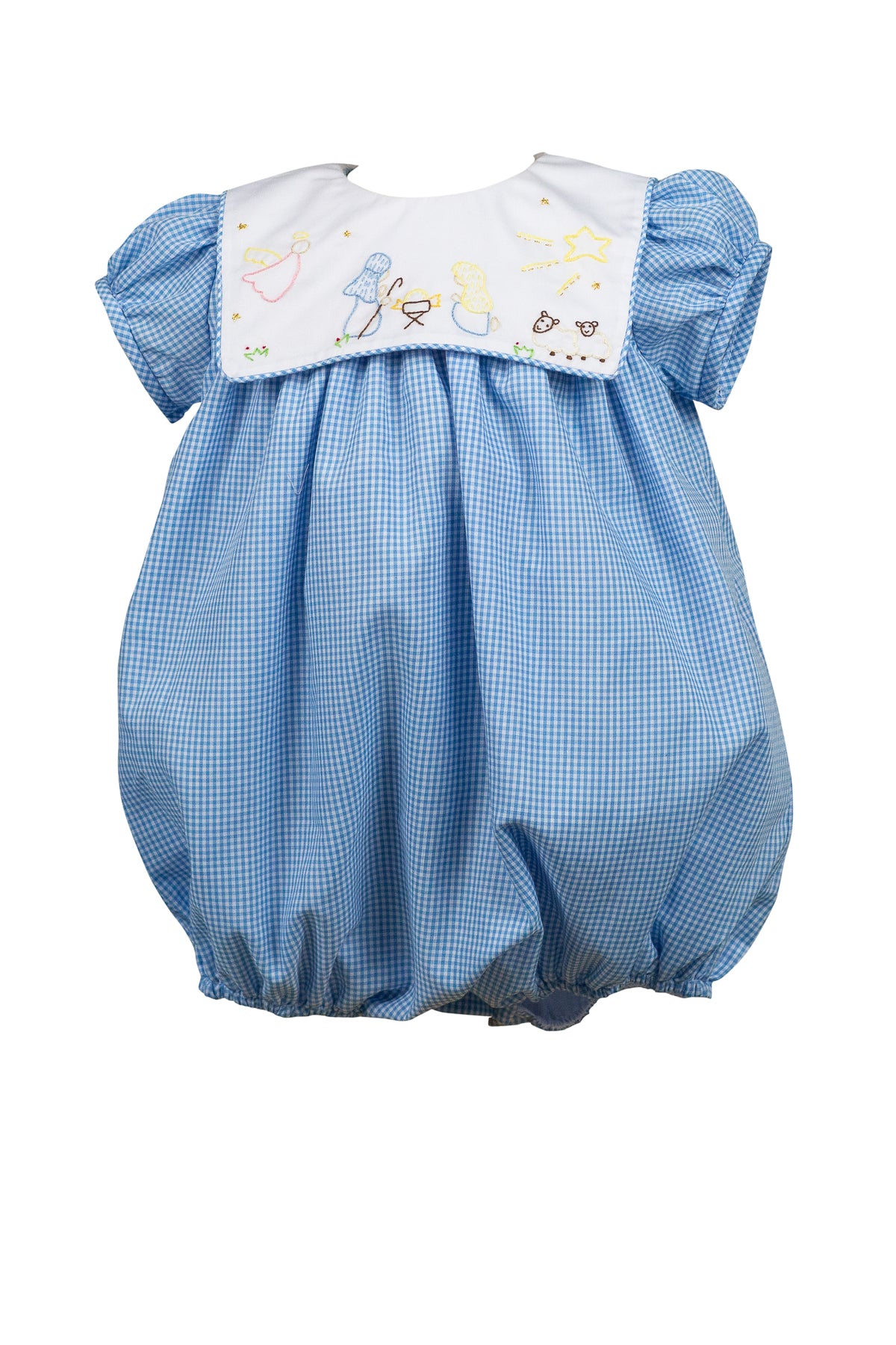 Proper Peony Girls Blue Christmas Manger Bubble